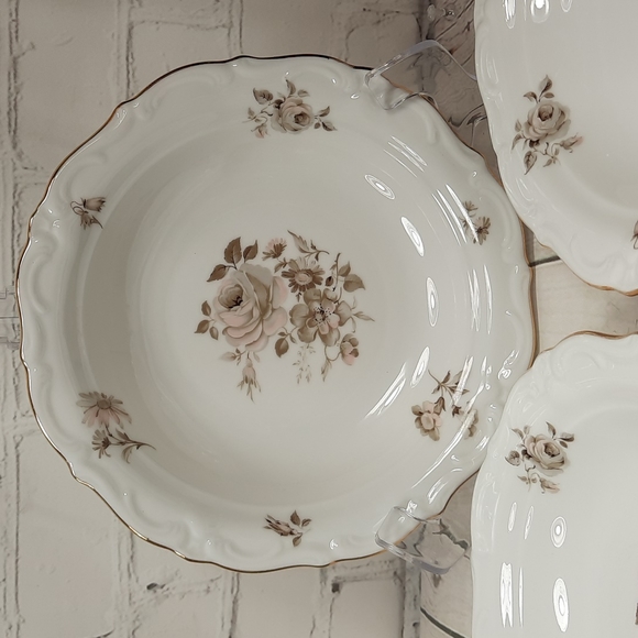 Winterling Dining 5 Vintage Winterling China Dawn Rose Pattern